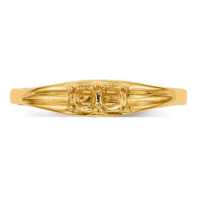 14K Yellow Gold 2-Stone Mother's Ring Mounting – view 4