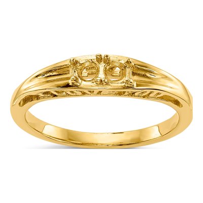 14K Yellow Gold 2-Stone Mother's Ring Mounting