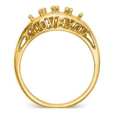 14K Yellow Gold 4-Stone Mother's Ring Mounting – view 2