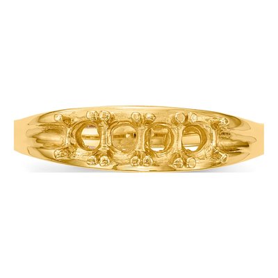 14K Yellow Gold 4-Stone Mother's Ring Mounting – view 4