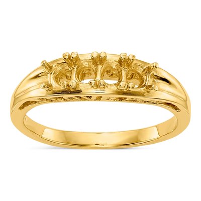 14K Yellow Gold 4-Stone Mother's Ring Mounting