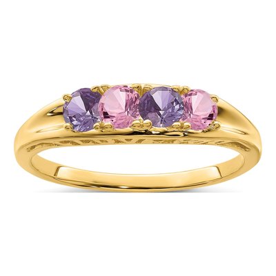 14K Yellow Gold Family Ring – view 2