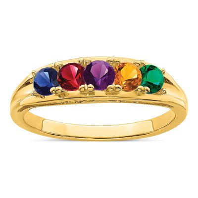 14K Yellow Gold Family Ring – view 2