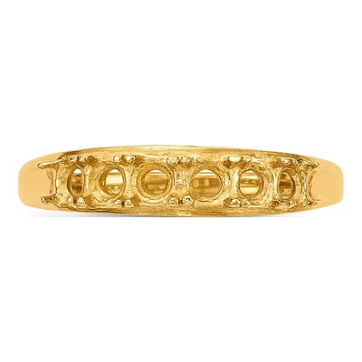 14K Yellow Gold 6-Stone Mother's Ring Mounting – view 4