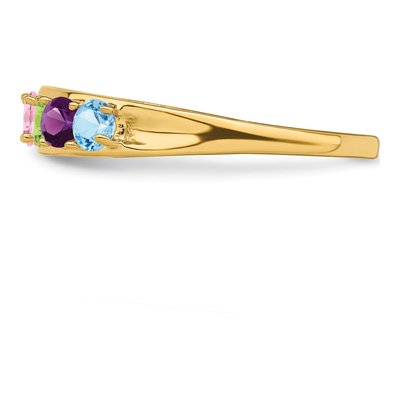 14K Yellow Gold 6-Stone Mother's Ring – view 4