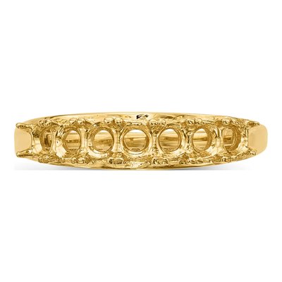 14K Yellow Gold 7-Stone Mother's Ring Mounting – view 4