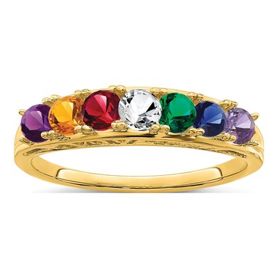 14K Yellow Gold Family Ring – view 2