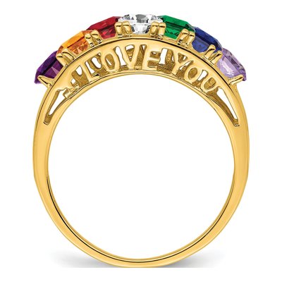 14K Yellow Gold Family Ring – view 3