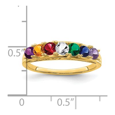 14K Yellow Gold Family Ring – view 6