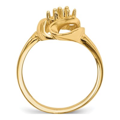 14K Yellow Gold 2-Stone Mother's Ring Mounting – view 7