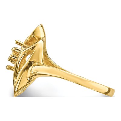 14K Yellow Gold 2-Stone Mother's Ring Mounting – view 8