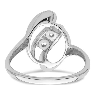 Sterling Silver or 14K White Gold 2-Stone Mother's Ring – view 6