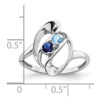 14K White Gold 2-Stone Mother's Ring Mounting – view 6