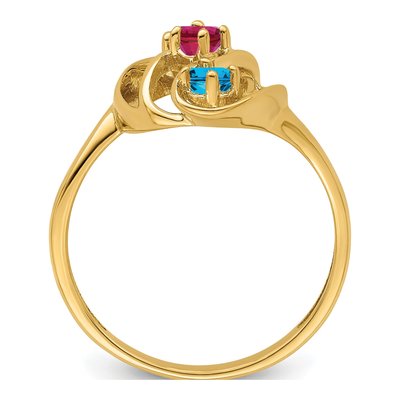 14K Yellow Gold 3-Stone Mother's Ring Mounting – view 3
