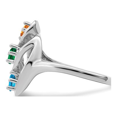 14K White Gold Personalized Family Ring – view 4