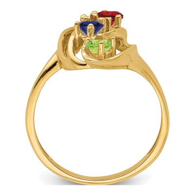 14K Yellow Gold 4-Stone Mother's Ring – view 3