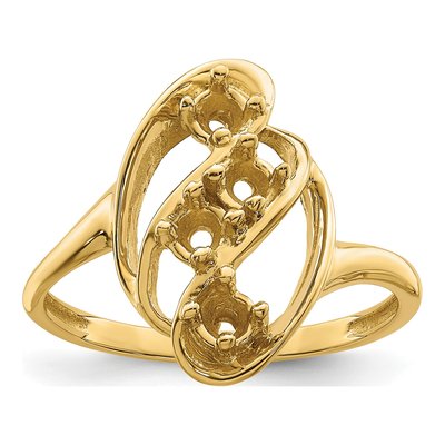 14K Yellow Gold 4-Stone Mother's Ring – view 7