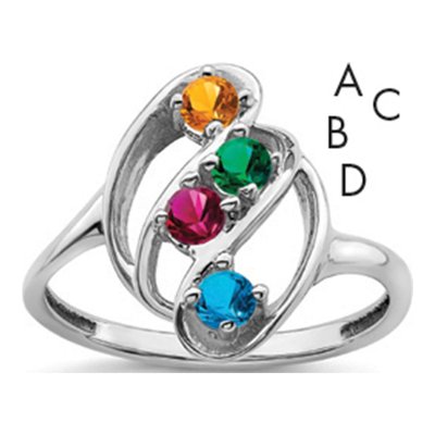 4-Stone Mother's Ring