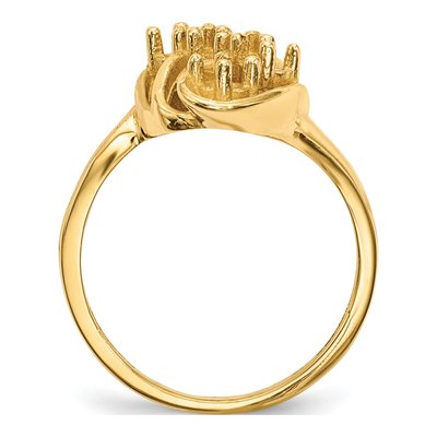 14K Yellow Gold 5-Stone Mother's Ring Mounting – view 8