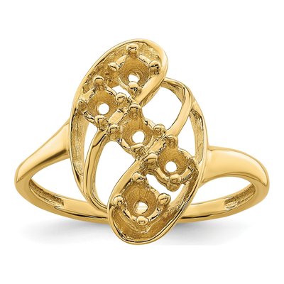 14K Yellow Gold 5-Stone Mother's Ring – view 7
