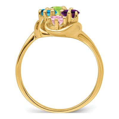 14K Yellow Gold 6-Stone Mother's Ring – view 3
