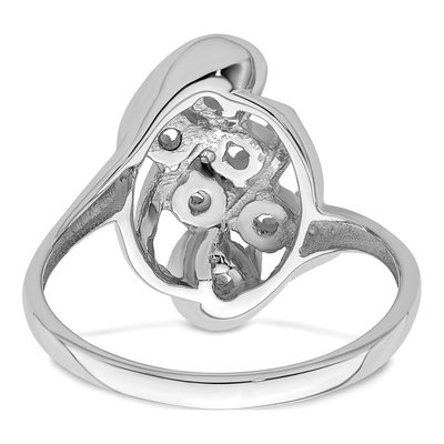 14K White Gold 6-Stone Mother's Ring Mounting – view 7