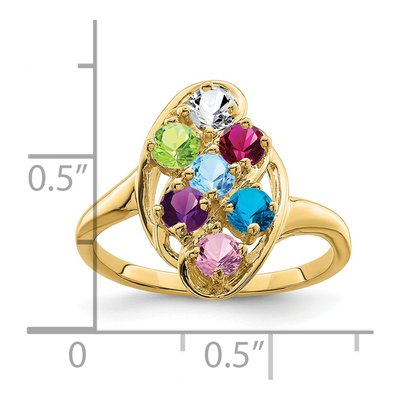14K Yellow Gold Family Ring – view 6