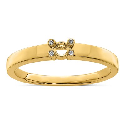 14K Yellow Gold Diamond Family Ring Semi-Mount – view 5