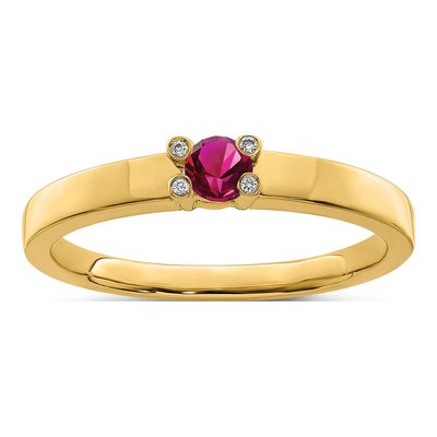14K Yellow Gold Diamond Family Ring – view 2