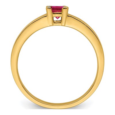 14K Yellow Gold Diamond Family Ring – view 3