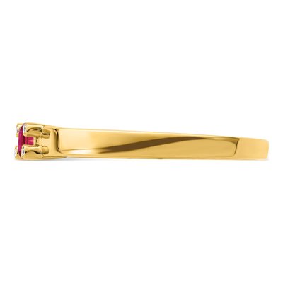 14K Yellow Gold Diamond Family Ring – view 4