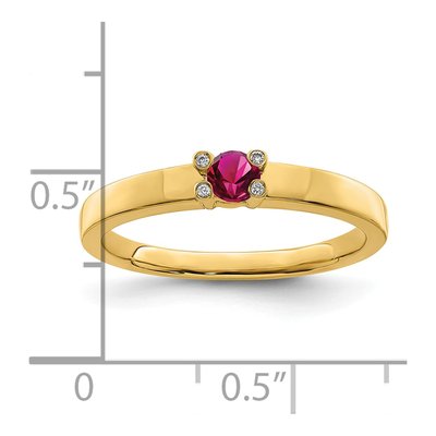14K Yellow Gold Diamond Family Ring – view 6