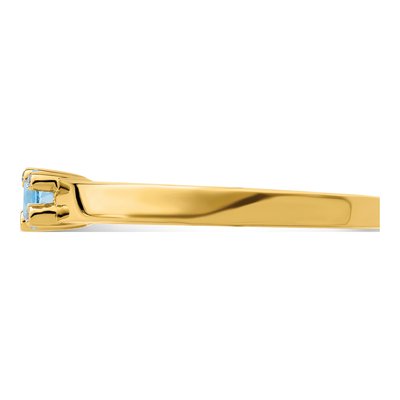14K Yellow Gold Diamond Birthstone Family Ring – view 4
