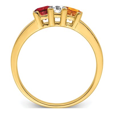 14K Yellow Gold Diamond Family Ring – view 3