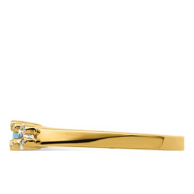 14K Yellow Gold Diamond -Set Family Ring Semi-Mount – view 4