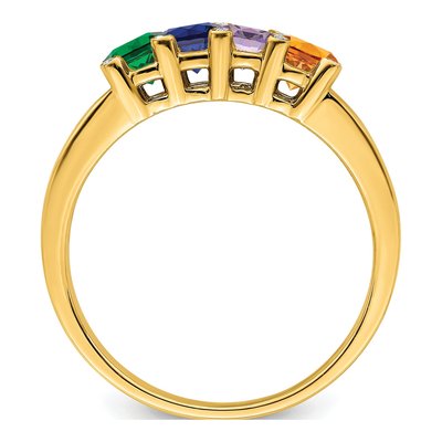 14K Yellow Gold Diamond Family Ring – view 5