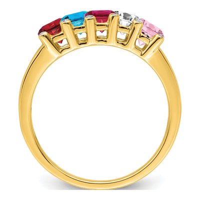 14K Yellow Gold Diamond Family Ring – view 3
