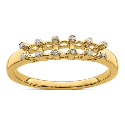 14K Yellow Gold Diamond Family Ring – view 8