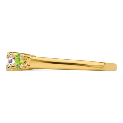 14K Yellow Gold Diamond Family Ring – view 4