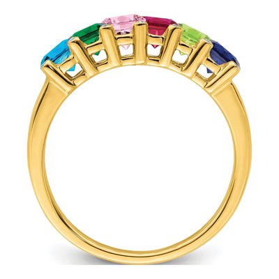 14K Yellow Gold 1/20 ct tw Diamond Personalized Family Ring – view 3