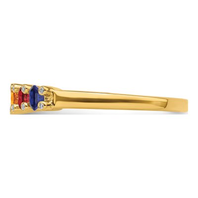 14K Yellow Gold 1/20 ct tw Diamond Personalized Family Ring – view 4