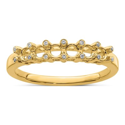 14K Yellow Gold 1/20 ct tw Diamond Personalized Family Ring – view 8