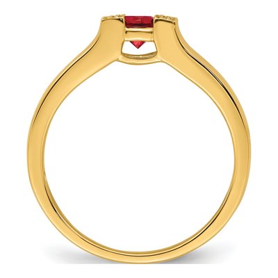 14K Yellow Gold Diamond Family Ring Semi-Mount – view 3