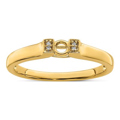 14K Yellow Gold Diamond Family Ring Semi-Mount – view 8