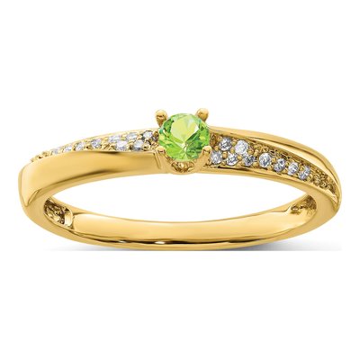 14K Yellow Gold 1/20 ct tw Diamond Family Ring – view 2