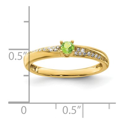 14K Yellow Gold 1/20 ct tw Diamond Family Ring – view 6