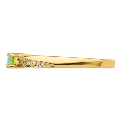 14K Yellow Gold 1/20 ct tw Diamond Set Family Ring – view 4
