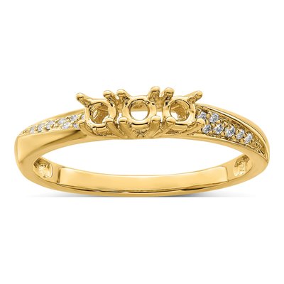 14K Yellow Gold 1/20 ct tw Diamond Set Family Ring – view 8