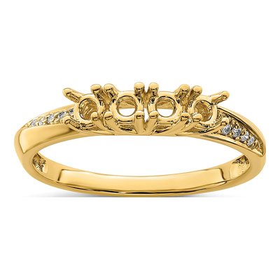 14K Yellow Gold Diamond Customizable Family Ring – view 8