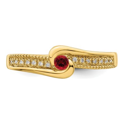 14K Yellow Gold Diamond Personalized Family Ring – view 5